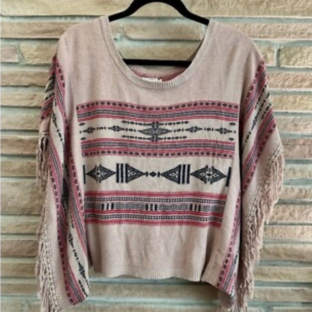 Billabong Fringed Boho Poncho S/M
